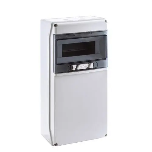 Comprar En Línea COFRET IP65 SUPERIOR 1x9 MÓDULOS DE COLOR GRIS PLATA BARRAS NEUTRO/TOMA