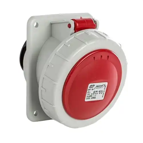 Precio Rebajado BASE EMPOTRAR ESTANCA INCLINADA IP67 3 POLOS + TOMA TIERRA 380V 32A 6h