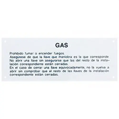 PLACA SEÑALIZACIÓN CONTADOR INTERIOR Disponible Ahora