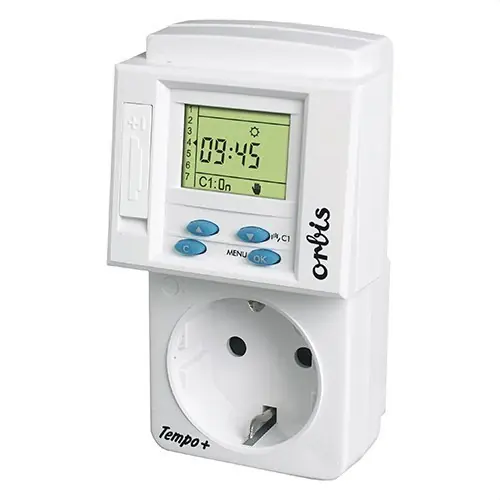 Económico PROGRAMADOR ENCHUFABLE TEMPO + DISPLAY CON RESERVA 1 AÑO 230V