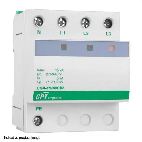 PROTECTOR TETRAPOLAR tipo-2 15kA 400V URBANO TRIFÁSICO Precio Rebajado