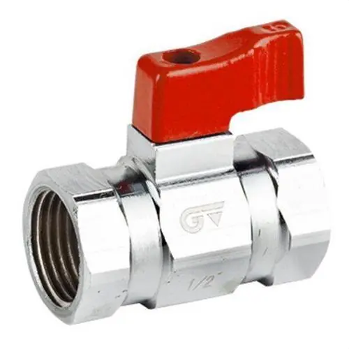 VÁLVULA ESFERA H 3/8" PN-16 PASO REDUCIDO PALANCA ROJO Oferta Limitada