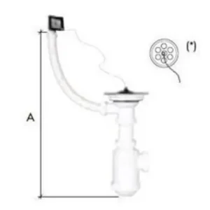 Promoción SIFÓN BOT.C-281 d.1.1/2" 40 INOX 115 VALV.EXTBLE.REBOS.