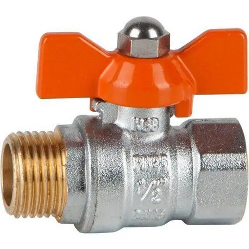 Disponible Ahora VÁLVULA ESFERA PN25 PASO TOTAL 1/2" MANDO PALOMILLA LATÓN