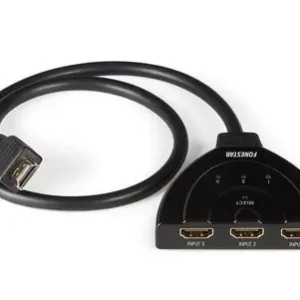 SELECTOR HDMI 3 ENTRADA HEMBRA 1 SALIDA MACHO CABLE 50cm Descuento