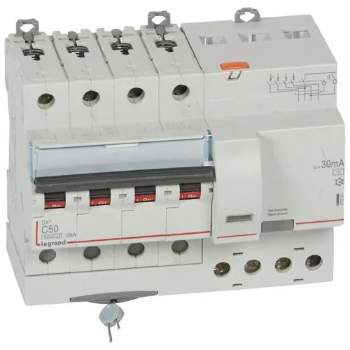 Descuento MAGNETOTÉRMICO DIFERENCIAL DX3 4P 30mA C50