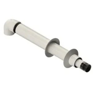 TRAMO TERMINAL COAXIAL DIÁMETRO 80 110x1000mm ALUMINIO BLANCO Certificado