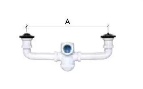 SIFÓN BOTELLA C-70 SALIDA HORIZONTAL DIÁMETRO 1.1/2" 40 CON DOBLE VÁLVULA Bestseller