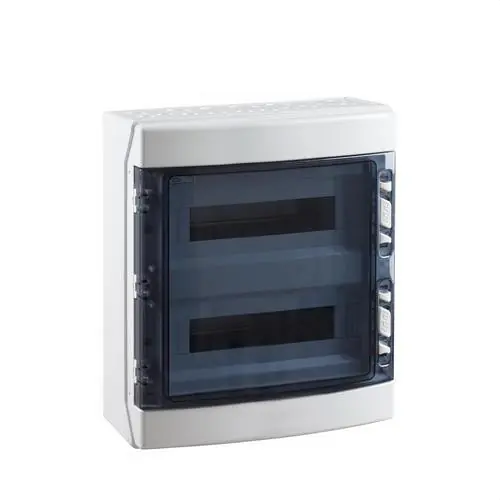 CAJA IP65 SUPERFICIE 2x18 MÓDULOS ABS DE COLOR GRIS TRANSPARENTE A Buen Precio
