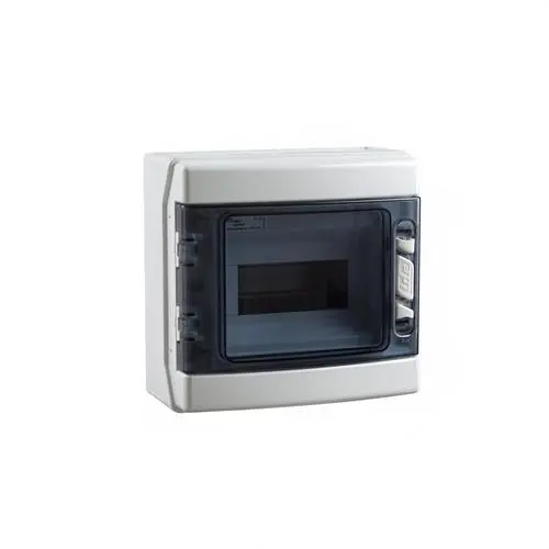 Rebajas CAJA IP65 SUPERFICIE 1x8 MÓDULOS ABS DE COLOR GRIS TRANSPARENTE