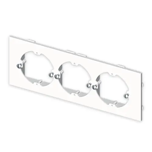 PLACA PARA 3 MECANISMO UNIVERSAL U24X PVC BLANCO NIEVE Favorito De Clientes