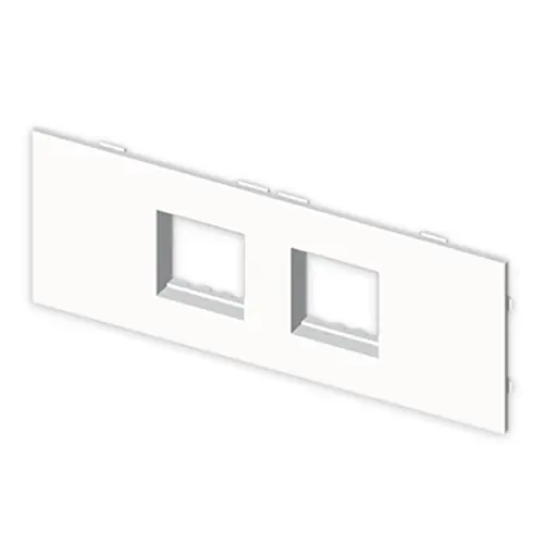 Marca Reconocida PLACA PARA 2 MÓDULOS 45x45 SIMON 27 U24X PVC BLANCO NIEVE
