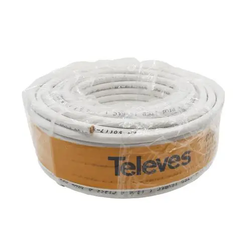 Novedad CABLE COAXIAL PVC 20m BLANCO ROLLO