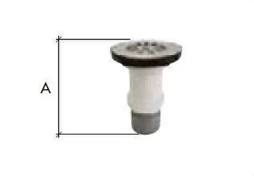 VÁLVULA DUCHA C-84 DIÁMETRO 1.1/2" 40 CON SALIDA DE PVC ENCOLAR INOXIDABLE 80mm Promoción
