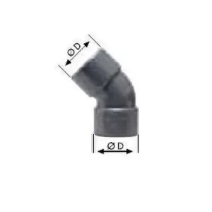 CODO 45° H-H CHH-22 DIÁMETRO 160 Disponible Ahora