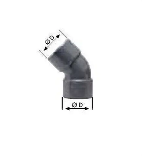 CODO 45° H-H CHH-22 DIÁMETRO 160 Disponible Ahora