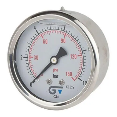 Directo De Fábrica MANÓMETRO POSTERIOR BSP DIÁMETRO 63 GLICERINA 0-16 INOXIDABLE