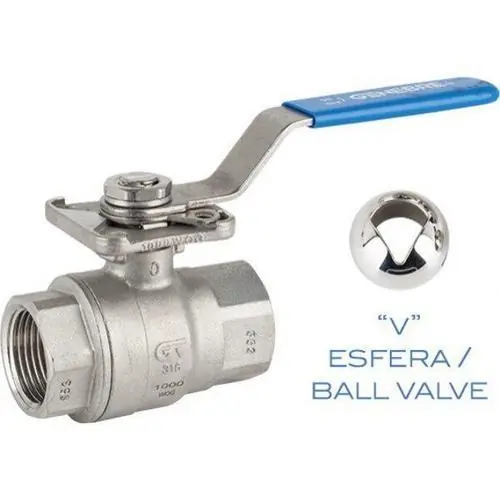 VÁLVULA CONTROL CON ESFERA V 2015 2 PIEZAS 30° 1/2" Ordena Ya