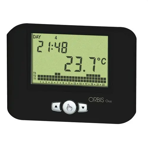 Comprar En Línea CRONOTERMOSTATO ORUS SEMANAL 3 TEMPERATURAS ALTA VISIBILIDAD ANTRACITA