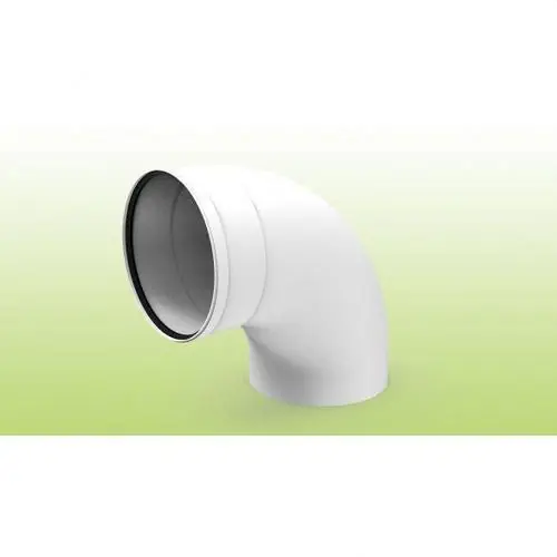 CODO CHIMENEA 90º M-H DIÁMETRO 300mm POLIPROPILENO BLANCO Más Vendido