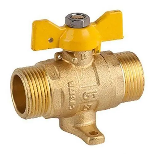 Última Oportunidad VÁLVULA RECTA GAS M-M PALOMILLA PATAS 1/2" LATÓN