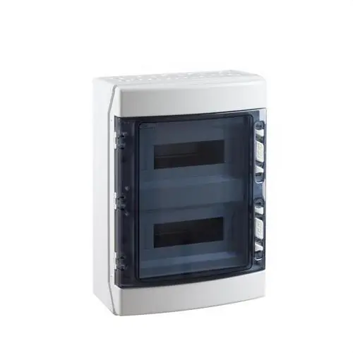 Oferta De Temporada CAJA IP65 SUPERFICIE 2x12 MÓDULOS N-T ABS DE COLOR GRIS TRANSPARENTE