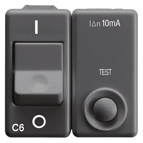 MAGNETOT.DIF.1P+N 10A 3kA 30mA CV.C 230V AC 2 MOD.NG Bestseller