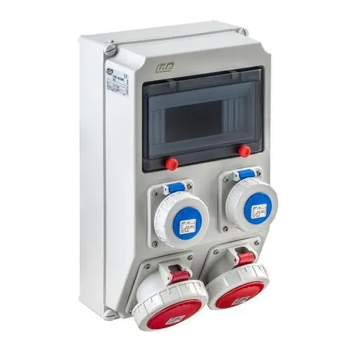 COFRET IP67 9 MÓDULOS 3 POLOS + NEUTRO + TOMA TIERRA 16-32A 2-2P+toma TIERRA 16A No Te Lo Pierdas