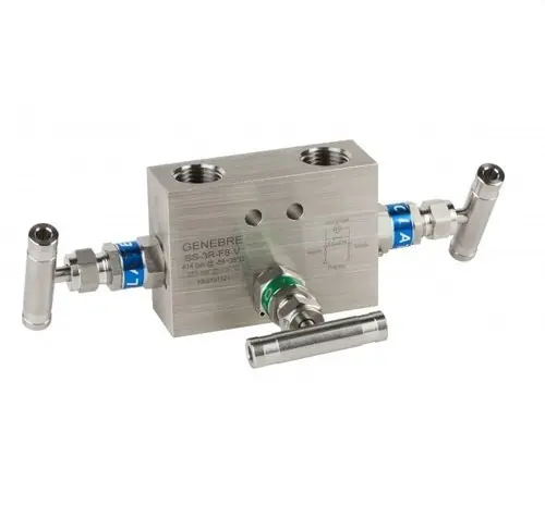 MANIFOLD PARA INSTRUMENTACIÓN 3 VÁLVULA 1/2" INOXIDABLE Pago Seguro