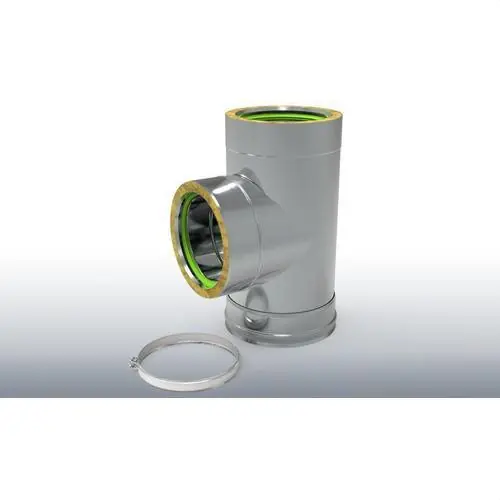 TE DIÁMETRO 130 90º SIN TAPÓN PARED DOBLE INOXIDABLE 316 A Buen Precio