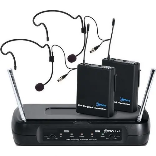 Gran Oferta KIT 2 MICRÓFONOS DIADEMA+RECEPTOR UHF 2 CANAL