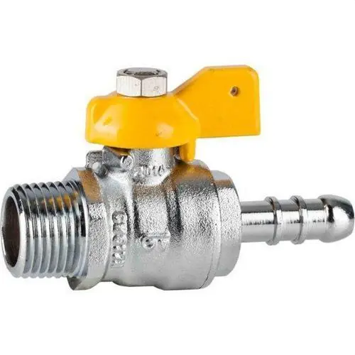 VÁLVULA ESFERA PARA GAS M 1/2" CONEXIÓN MANGUERA Súper Precio