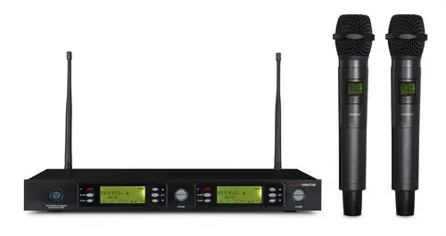 RECEPTOR DOBLE CON 2 MICRÓFONO MANO MSH-895-512 Envío Exprés