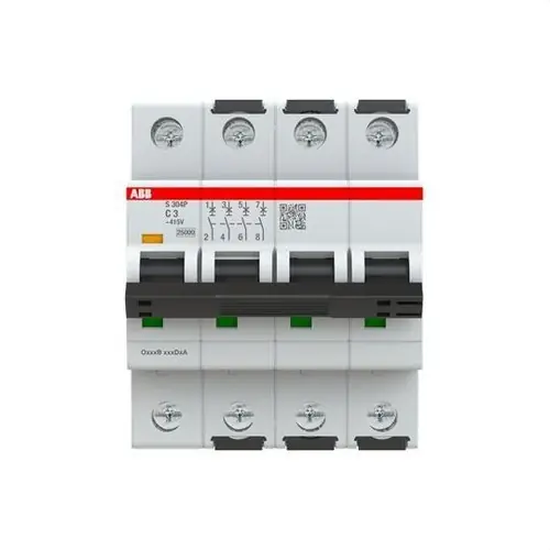 Devolución Gratuita INTERRUPTOR AUTOMÁTICO S304P-C3 4P 3A CLASE C 25kA
