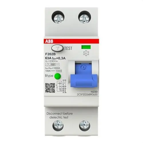 INTERRUPTOR DIFERENCIAL F202B-63/0,3 2P 63 B 300mA Oferta Especial