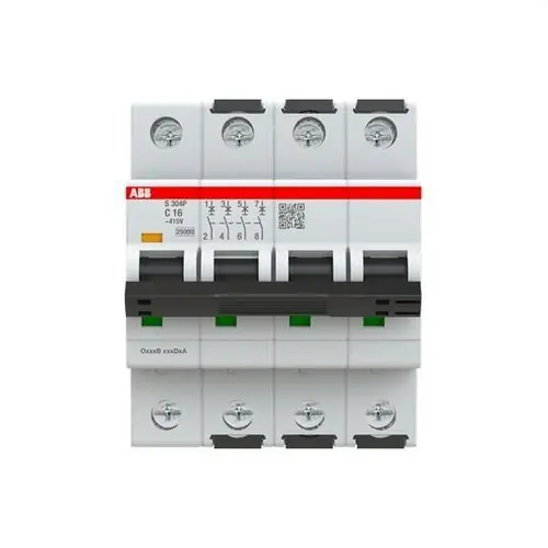 Popular INTERRUPTOR AUTOMÁTICO S304P-C16 4P 16A CLASE C 25kA