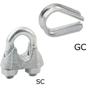 SUJETACABLES SC-6-B 1/4" ACERO GALVANIZADO EN CALIENTE Solo Por Tiempo Limitado