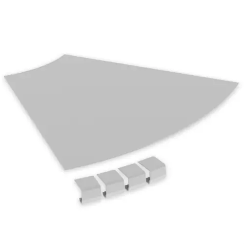Ordena Ya TAPA CURVA PLANA DE 45º 85x500 R300 U23X GRIS RAL7035