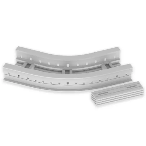 CURVA PLANA DE 45º 85x200 R300 U23X GRIS RAL7035 A Buen Precio