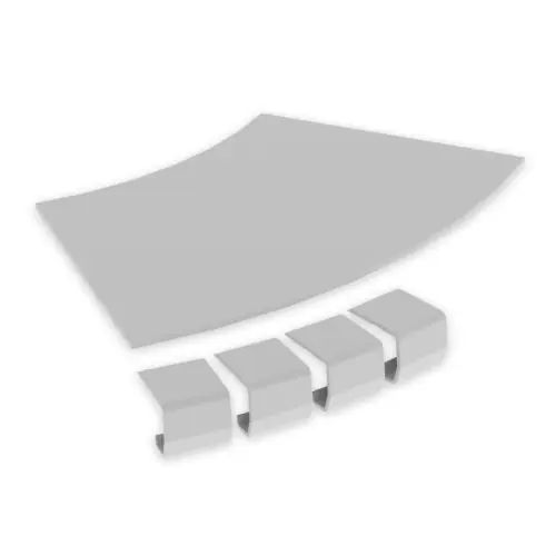 Entrega Rápida TAPA CURVA PLANA DE 45º 85x200 R300 U23X GRIS RAL7035