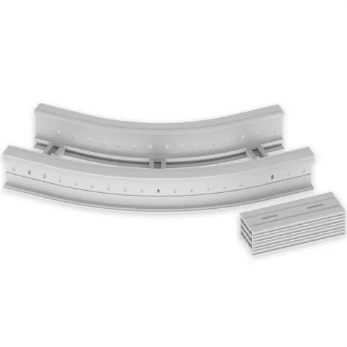 CURVA PLANA DE 45º 135x300 R600 U23X GRIS RAL7035 Pago Seguro