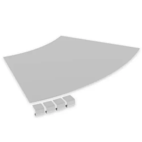 TAPA CURVA PLANA DE 45º 85x500 R600 U23X GRIS RAL7035 Gran Oferta