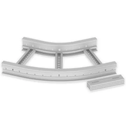 Envío Exprés CURVA PLANA DE 45º 85x400 R300 U23X GRIS RAL7035