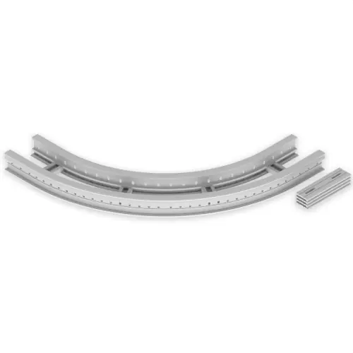 Alta Calidad CURVA PLANA DE 90º 85x200 R600 U23X GRIS RAL7035