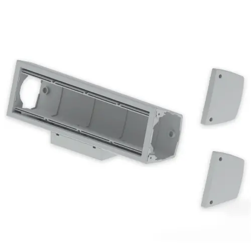 Promoción Exclusiva CAJA MOBILIARIO MONTAJE FIJO 4 MECANISMOS U24X PVC GRIS