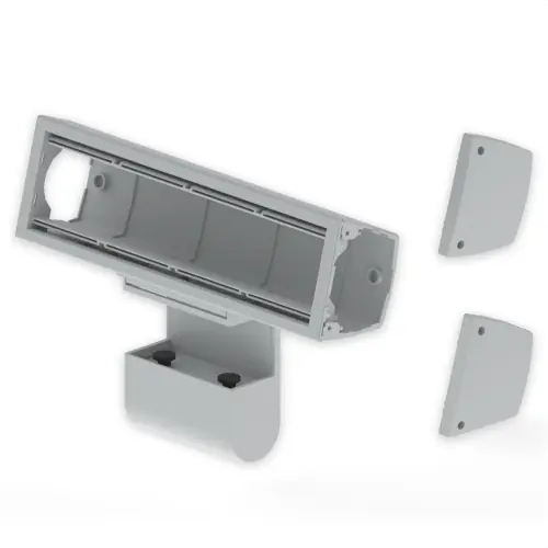 CAJA MOBILIARIO MONTAJE MÓVIL 4 MECANISMO U24X PVC GRIS Compra Hoy