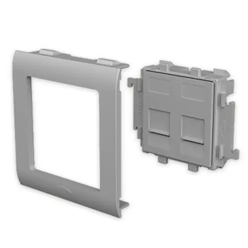 Promoción Exclusiva PLACA PLANA RJ45 65 U24X ALUMINIO