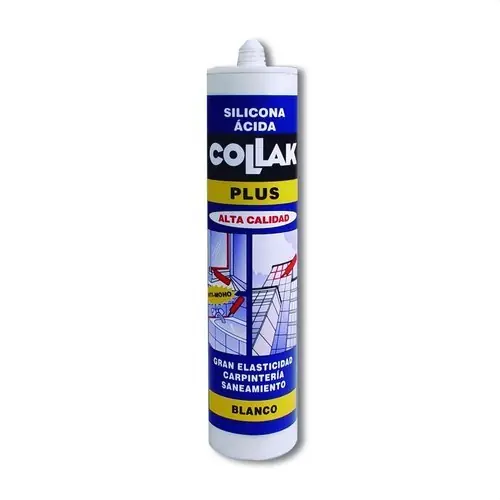 SILICONA ÁCIDA PLUS BLANCO 280ml Stock Limitado