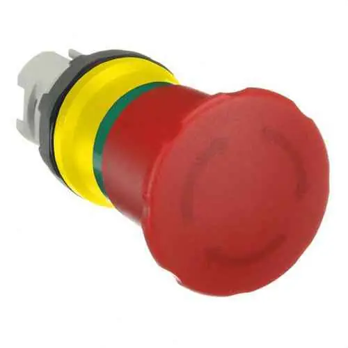 Stock Limitado PULSADOR EMERGENCIA 40mm MPET4-10R REARME GIRO ROJO