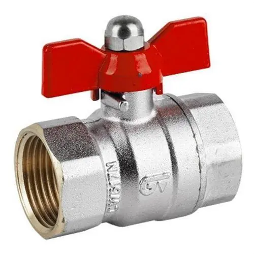 Últimas Unidades VÁLVULA ESFERA H-H 1/2" PRESTIGE PN25/16 ROJO